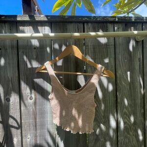 Tan Crop Top. Brand- Love Tree